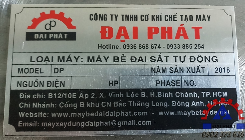 Tem của công ty Đại Phát